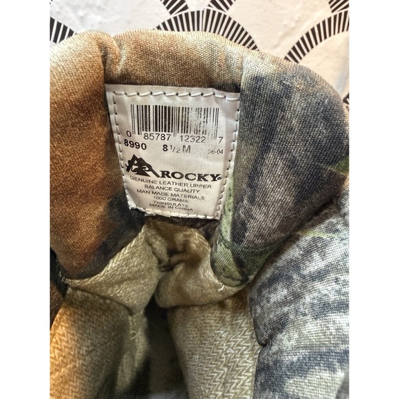 Rocky Gore-Tex Camo Brown Leather 1000g Thinsulate Winter Boots Men\'s Size‎ 8.5 main image 6